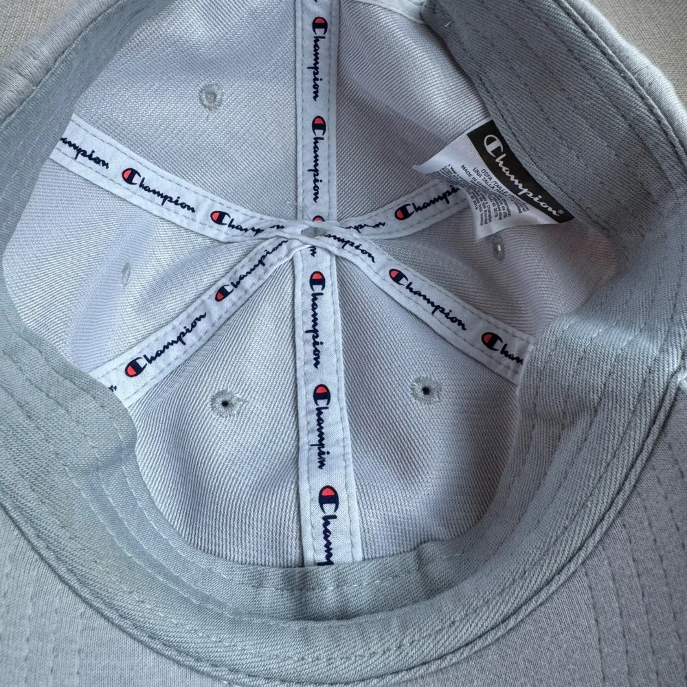 Champion Mens Gray Cotton Adjustable Dad Hat Baseball Cap OSFA